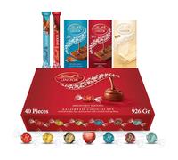 Lindt Chocolates Gift Box - 926g (40-Piece Set) - Assorted Chocolate Bars & Truffles, Lindor Chocolate Hamper, Birthday Gifts for Women and Men, Thank You or Christmas Gifts