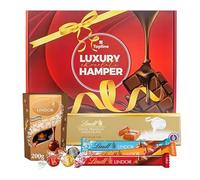Lindt Chocolates Hamper for Birthday Gifts - Irresistible Smooth 3 x 38g Flavoured Chocolate Bars, Assorted Truffles 200g & Swiss Milk Giant Chocolate 300g Great Christmas Gifts for Women