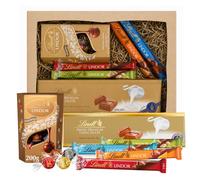Lindt Chocolates Hamper for Birthday Gifts - Irresistible Smooth 4 x 38g Flavoured Chocolate Bars, Assorted Truffles 200g & Swiss Milk Giant Chocolate 300g Great Womens Gifts for Christmas