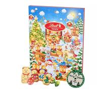 Lindt Chocolates Kids Advent Calendar 2025 - Teddy Winter Wonderland Milk & White Chocolate Advent Calendar 170g with Christmas Tree Decoration. Christmas Gifts for Kids