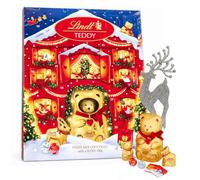 Lindt Chocolates Teddy Advent Calendar 2026-24 Days Christmas Countdown Augmented Reality Advent Calendar of Milk Chocolate Bear & Friends 250g with Reindeer Decoration. Christmas Gift for Kids