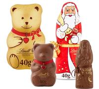Lindt Christmas Teddy & Santa Milk Chocolate 40g - Festive Chocolate Figures - Pick Your Favourite & Number of Figures