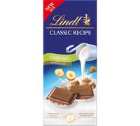 LINDT Classic Recipe Sharing Bar - Hazelnut 190g (Pack of 12)
