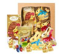 Lindt Easter Chocolate Hamper for Easter Gifts - Irresistibly Smooth 440g Assorted Chocolates Gift Box of Mini Eggs, Bunnies, Chocolate Bar for Egg Hunt, Sweets Gifts for Kids