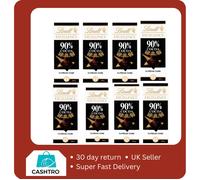 Lindt Excellence 90% Dark Chocolate Bars Bulk Value Pack of 8