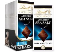 Lindt Excellence A Touch of Sea Salt Dark Chocolate Bar, (Pack Of 12)