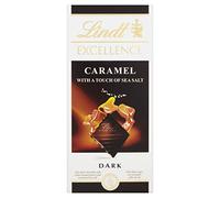 Lindt Excellence Caramel with Sea Salt Dark Chocolate Bar, 100 g - Pack of 10