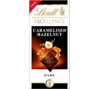 Lindt Excellence Caramelised Hazelnut Dark Chocolate Bar 100gx 5 Swiss CHocolate