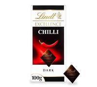 Lindt Excellence Chilli Dark Chocolate Bar - 100g - Gift for Him & Her - A Bold and Spicy Treat