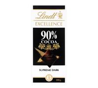 Lindt EXCELLENCE Dark 90 Percentage Cocoa dark chocolate bar, 100 g