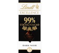 LINDT Excellence Dark 99% Cocoa Bar 50g (Pack of 18)