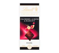 Lindt Excellence Dark Chocolate Cranberry Almond & Hazelnut Bar 100g