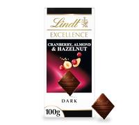 Lindt Excellence Dark Chocolate Cranberry Almond & Hazelnut Bar 100g