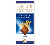 Lindt EXCELLENCE Milk Chocolate, Sea Salt & Caramel Bar, 100g