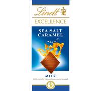LINDT Excellence Milk Sea Salt Caramel Bar 100g (Pack of 20)