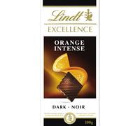 Lindt Excellence Orange Dark Chocolate Bar, 100 g - Pack of 4