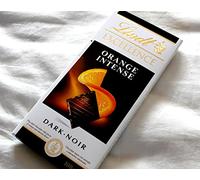 LINDT EXCELLENCE ORANGE INTENSE DARK NOIR WITH ALMONDS 8x100g