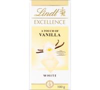 LINDT Excellence White Touch of Vanilla Bar 100g (Pack of 20)