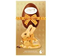 Lindt Gold Bunny Biscuit Shell Milk Chocolate Easter Egg 195g - Milk Chocolate with Crunchy Biscuit Shell - Easter Chocolate for Sharing - Easter, gift