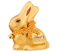 Lindt Gold Bunny Crispy Biscuit Milk Chocolate Easter Bunny 100g - Milk Chocolate Bunny with Crispy Biscuit Pieces - Easter Chocolate Treat - Easter, gift