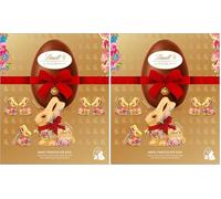 Lindt Gold Bunny Egg Flower Edition Milk Chocolate Easter Bunny 310g - Iconic Foil Wrapped Bunny - Seasonal Easter Chocolate Treat - Easter, gift (Pack of 2)