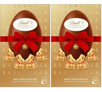 Lindt Gold Bunny Egg Milk Chocolate Easter Bunny 250g - Iconic Foil Wrapped Bunny Made from Premium Swiss Chocolate - Easter Chocolate for Sharing - Easter, gift (Pack of 2)