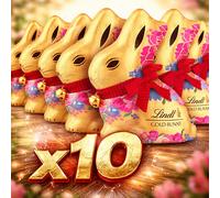 Lindt Gold Bunny Flower Milk Chocolate 100g x10 Easter Bunny Bulk Deal 1kg