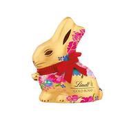 Lindt Gold Bunny Flower Milk Chocolate Easter Bunny 100g - Iconic Foil Wrapped Bunny Made from Premium Swiss Chocolate - Seasonal Easter Chocolate Treat - Easter, gift