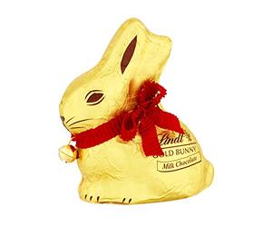 Lindt Gold Bunny Milk Chocolate Easter Bunny 100g - Iconic Foil Wrapped Bunny Made from Premium Swiss Chocolate - Easter Chocolate Treat - Easter, gift