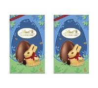 Lindt Gold Bunny Milk Chocolate Easter Egg Medium, 195 g -Contains Gold Bunny - Easter Gift (Pack of 2)