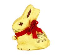 Lindt Gold Bunny Milk Chocolate Medium, 100g - Easter Gift, Easter Egg Hunt - The Iconic Lindt Gold Bunny, Made of The Finest Lindt Chocolate, Wrapped in Gold Foil