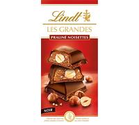 Lindt Les Grandes Praliné Noir Hazelnuts, 225 g, Pack of 9
