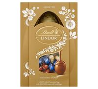 Lindt Lindor Assorted Chocolate Easter Egg Medium, 215g - Contains Assorted Milk, Dark and White Chocolate Truffles with a Smooth Melting Filling - Easter Gift
