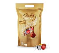 Lindt Lindor Assorted Chocolate Truffles Bag - Approx 80 balls, 1kg - Chocolate Truffles with a Smooth Melting Filling - Gift Present or Sharing Box -