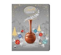 Lindt Lindor Assorted Silver Advent Calendar 2025 - 233g - 24 Premium Chocolate Truffles - Elegant Christmas Countdown Gift for Him & Her