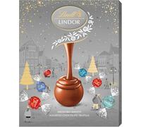 Lindt Lindor Assorted Silver Chocolate advent calendar 233g, 24 Luxurious Chocolates Christmas Countdown 24 Premium Chocolate Truffles -