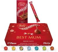 Lindt Lindor Best Mum Chocolates Gift Box - 376g (17-Piece Set)