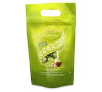 Lindt LINDOR Beutel Pistazie, gefüllt mit einzeln verpackten Kugeln mit einer zartschmelzenden Füllung, 1er Pack (1 x 1kg)