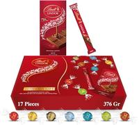 Lindt Lindor Christmas Chocolates Gift Box - 376g (17-Piece Set)