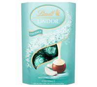 Lindt Lindor Coconut Chocolate Truffles - 200g Box Approx 16 Balls - Smooth Filling - Christmas Gift Birthday Congratulations Treat