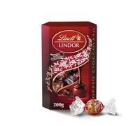 Lindt Lindor Double Chocolate Praline Milk Chocolate with Fondant Filling 16 Chocolates, 200g Pack