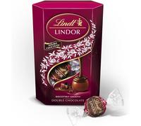 Lindt Lindor Double Chocolate Truffles Box Approx 16 balls 200g with Smooth Melting Filling Gift Present Easter Birthday Celebrations Thank you
