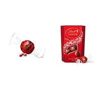 Lindt LINDOR Maxiball, 500g - Chocolate Gift Tin filled with approx. 40 LINDOR Milk Chocolate Truffles Red & Lindor Milk Chocolate Truffles Box with a Smooth Melting Filling, 200 g
