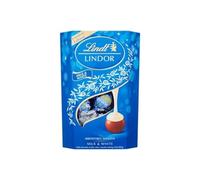 Lindt Lindor Milk and White Chocolate Truffles Box - Approx 16 balls, 200 g | Milk and white chocolate truffles with smooth centres. Premium Lindt gift box for Christmas and celebrations.