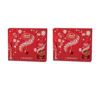 Lindt Lindor Milk Chocolate Christmas Selection Box | Medium 234g | Contains Milk Chocolate Truffles, Hearts, Squares and Bars | Gift Present for Him and Her (Pack of 2)