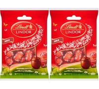 Lindt Lindor Milk Chocolate Mini Eggs with a Smooth Melting Filling, 80 g - for Easter Treating or Sharing (Pack of 2)