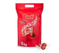 Lindt Lindor Milk Chocolate Truffles - 1kg Bag (Approx. 80 Balls) - Smooth Filling - Christmas, Gift, Birthday, Congratulations, Sharing Treat