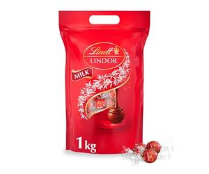 Lindt Lindor Milk Chocolate Truffles - 1kg Bag (Approx. 80 Balls) - Smooth Filling - Gift, Birthday, Congratulations, Sharing Treat