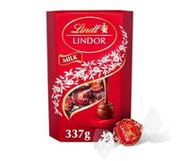 Lindt Lindor Milk Chocolate Truffles Box 337g | Milk chocolate Lindor truffles with smooth centres. Premium gift box for Christmas, birthdays and sharing.