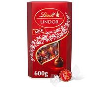 Lindt Lindor Milk Chocolate Truffles Box Extra Large - Approx 48 balls, 600g - Chocolate Truffles with a Smooth Melting Filling - Gift Present or Sharing Box - Mother's Day, Birthday, Congratulations